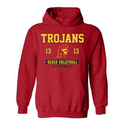 USC - NCAA Beach Volleyball : Bella Satterwhite - Classic Fashion Shersey Hooded Sweatshirt-1
