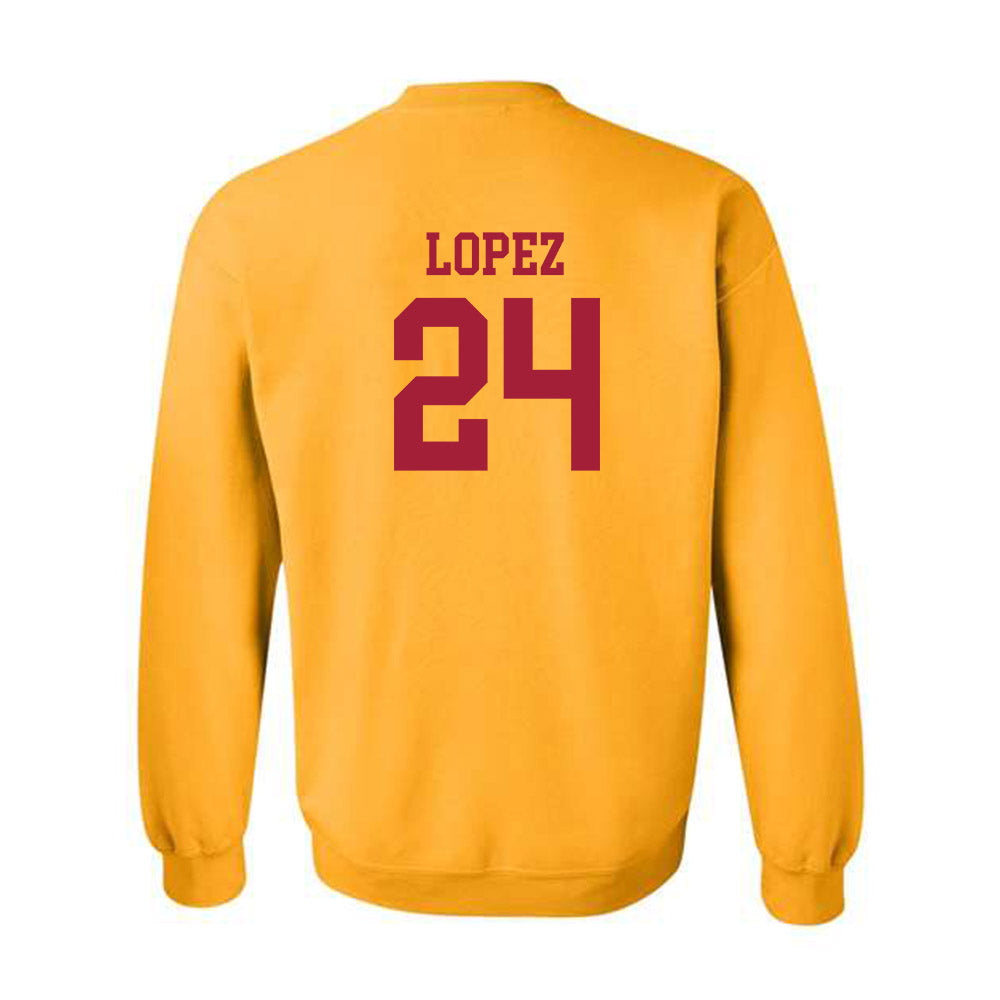 USC - NCAA Baseball : Augie Lopez - Classic Shersey Crewneck Sweatshirt-1