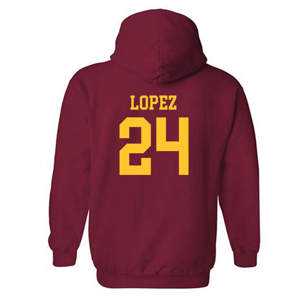 USC - NCAA Baseball : Augie Lopez - Classic Shersey Hooded Sweatshirt-1