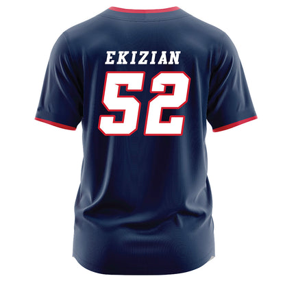 Fresno State - NCAA Baseball : Gavin Ekizian - Navy Jersey-1