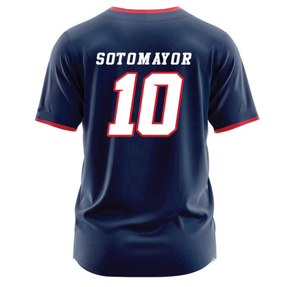 Fresno State - NCAA Baseball : Griffen Sotomayor - Navy Jersey-1