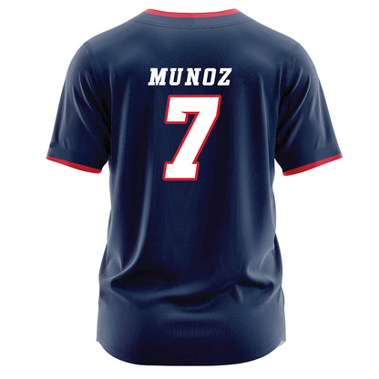 Fresno State - NCAA Baseball : Ayden Munoz - Navy Jersey-1