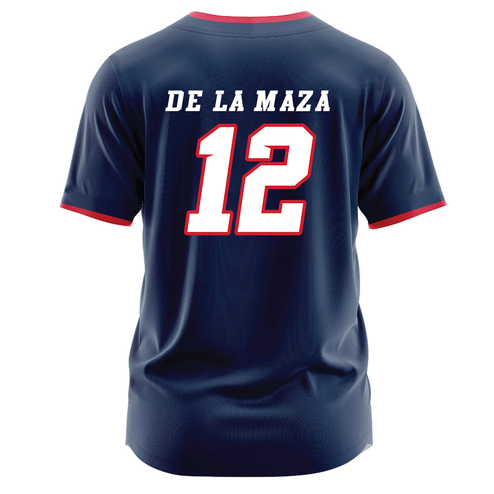 Fresno State - NCAA Baseball : Ryan De La Maza - Navy Jersey-1