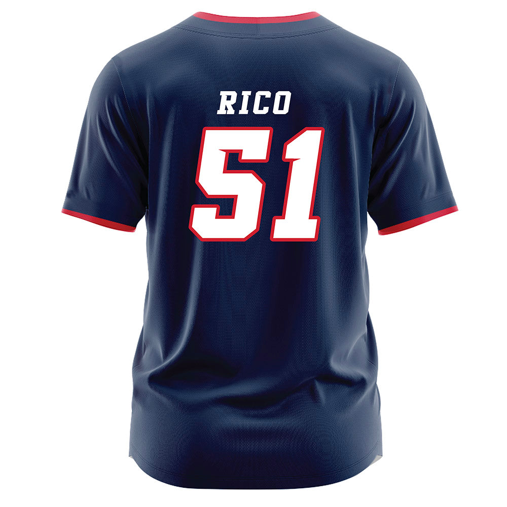 Fresno State - NCAA Baseball : Erik Rico - Navy Jersey-1
