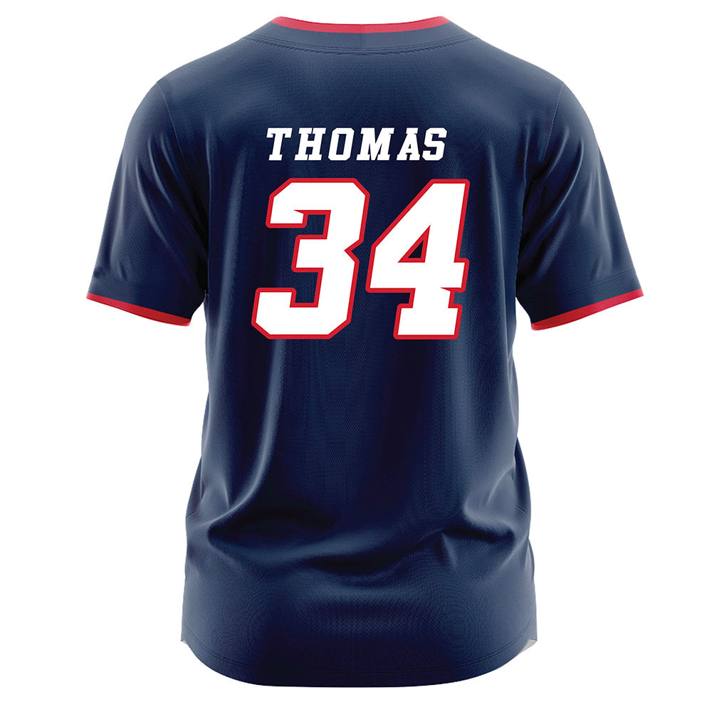 Fresno State - NCAA Baseball : Brandon Thomas - Navy Jersey-1