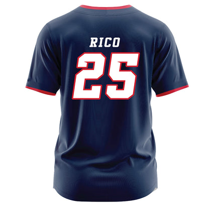 Fresno State - NCAA Baseball : Bo Rico - Navy Jersey-1