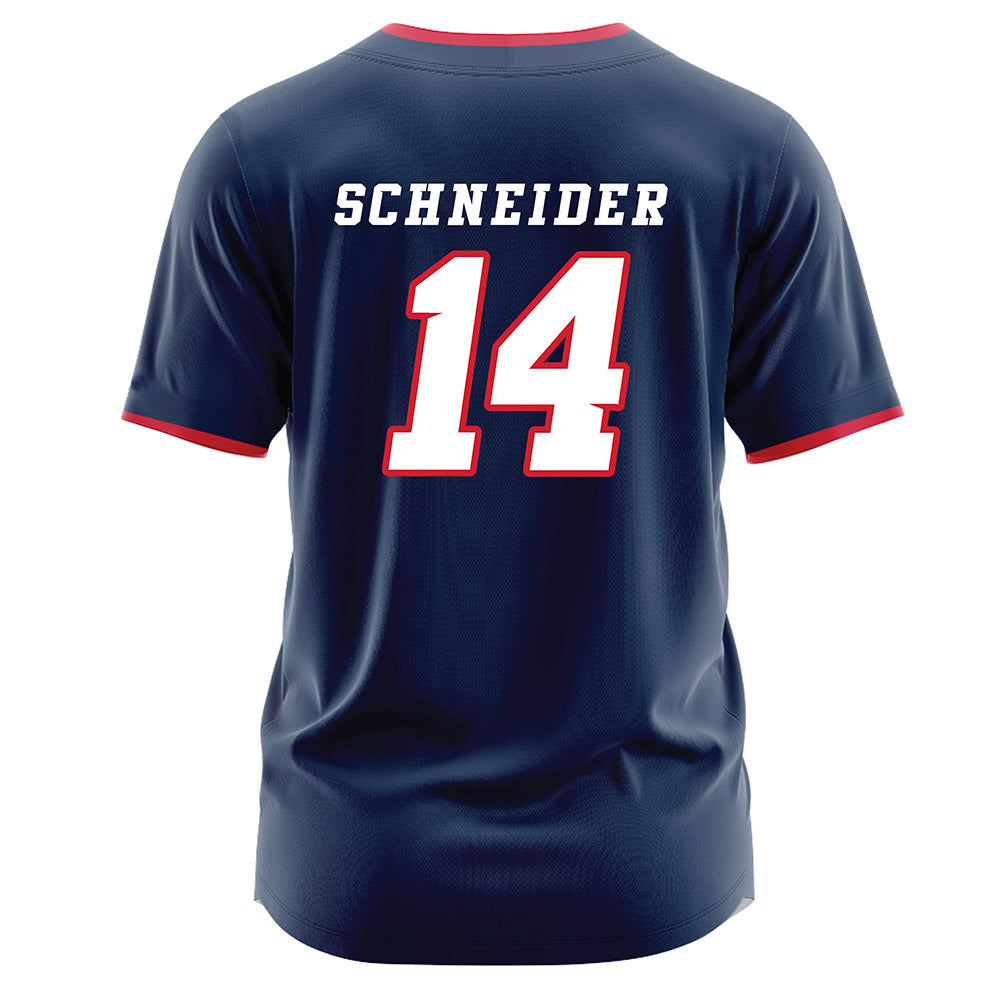 Fresno State - NCAA Baseball : Cam Schneider - Navy Jersey
