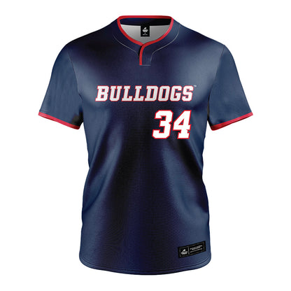 Fresno State - NCAA Baseball : Brandon Thomas - Navy Jersey-0