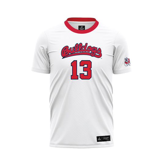 Fresno State - NCAA Women's Soccer : Kaitlyn Conner - White Soccer Jersey-0
