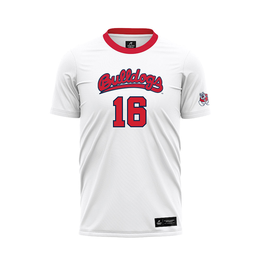 Fresno State - NCAA Women's Soccer : Abigail Herren - White Soccer Jersey-0