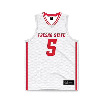 Fresno State - NCAA Women's Basketball : Aloni Oliver - White Basketball Jersey