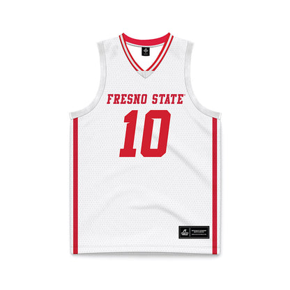 Fresno State - NCAA Women's Basketball : Alexiz Graise - White Basketball Jersey-0