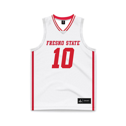 Fresno State - NCAA Women's Basketball : Alexiz Graise - White Basketball Jersey-0