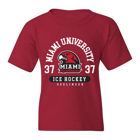 Miami of Ohio - NCAA Men's Ice Hockey : Ryan Seelinger - Classic Fashion Shersey Youth T-Shirt-0