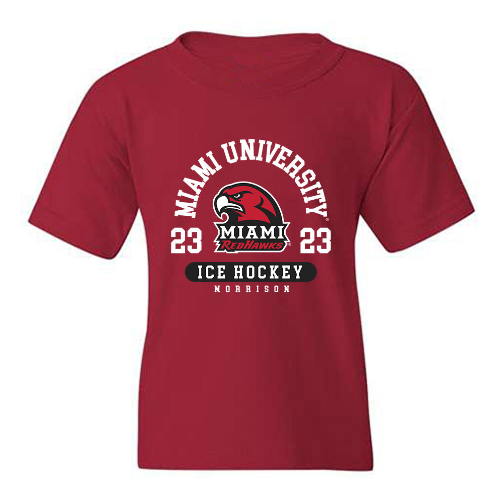 Miami of Ohio - Men's Ice Hockey Alumni : Brayden Morrison - Classic Fashion Shersey Youth T-Shirt-0