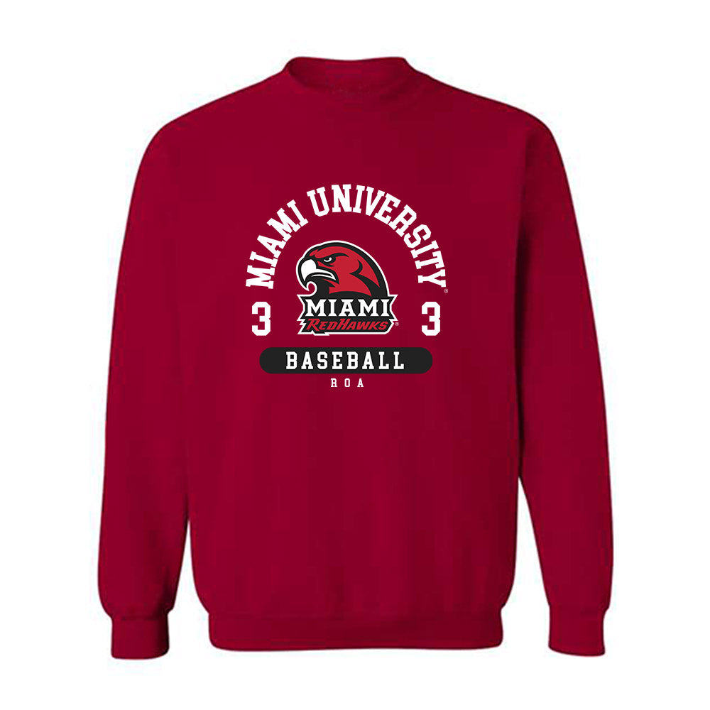 Miami of Ohio - NCAA Baseball : Christopher Roa - Classic Fashion Shersey Crewneck Sweatshirt-0