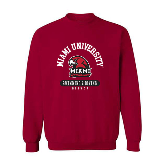 Miami of Ohio - NCAA Men's Swimming & Diving : Rowen Bishop - Classic Fashion Shersey Crewneck Sweatshirt-0