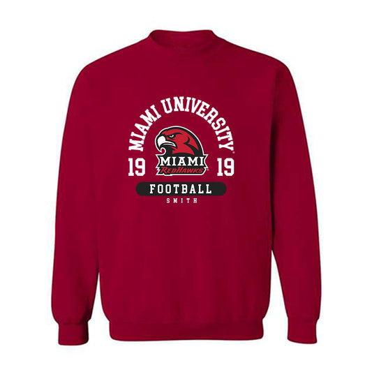 Miami of Ohio - NCAA Football : Jerome Smith - Classic Fashion Shersey Crewneck Sweatshirt-0