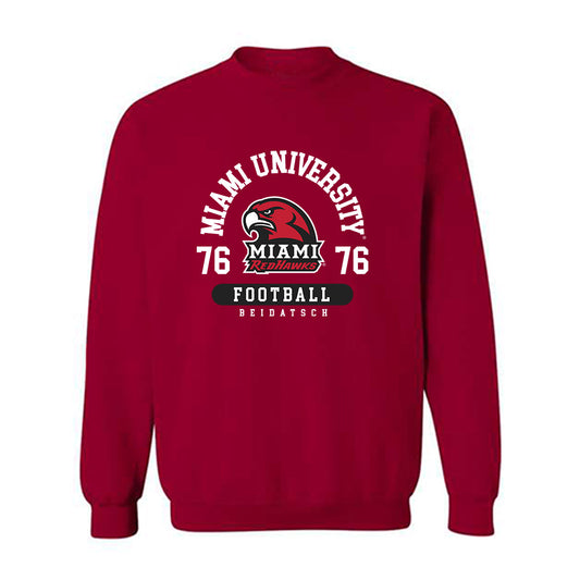 Miami of Ohio - NCAA Football : Brian Beidatsch - Classic Fashion Shersey Crewneck Sweatshirt-0