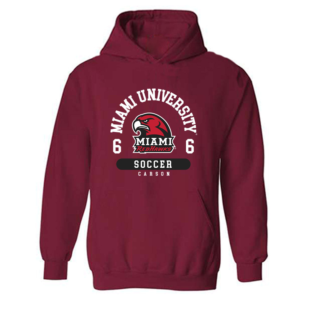 Miami of Ohio - NCAA Women's Soccer : Coltie Carson - Classic Fashion Shersey Hooded Sweatshirt-0