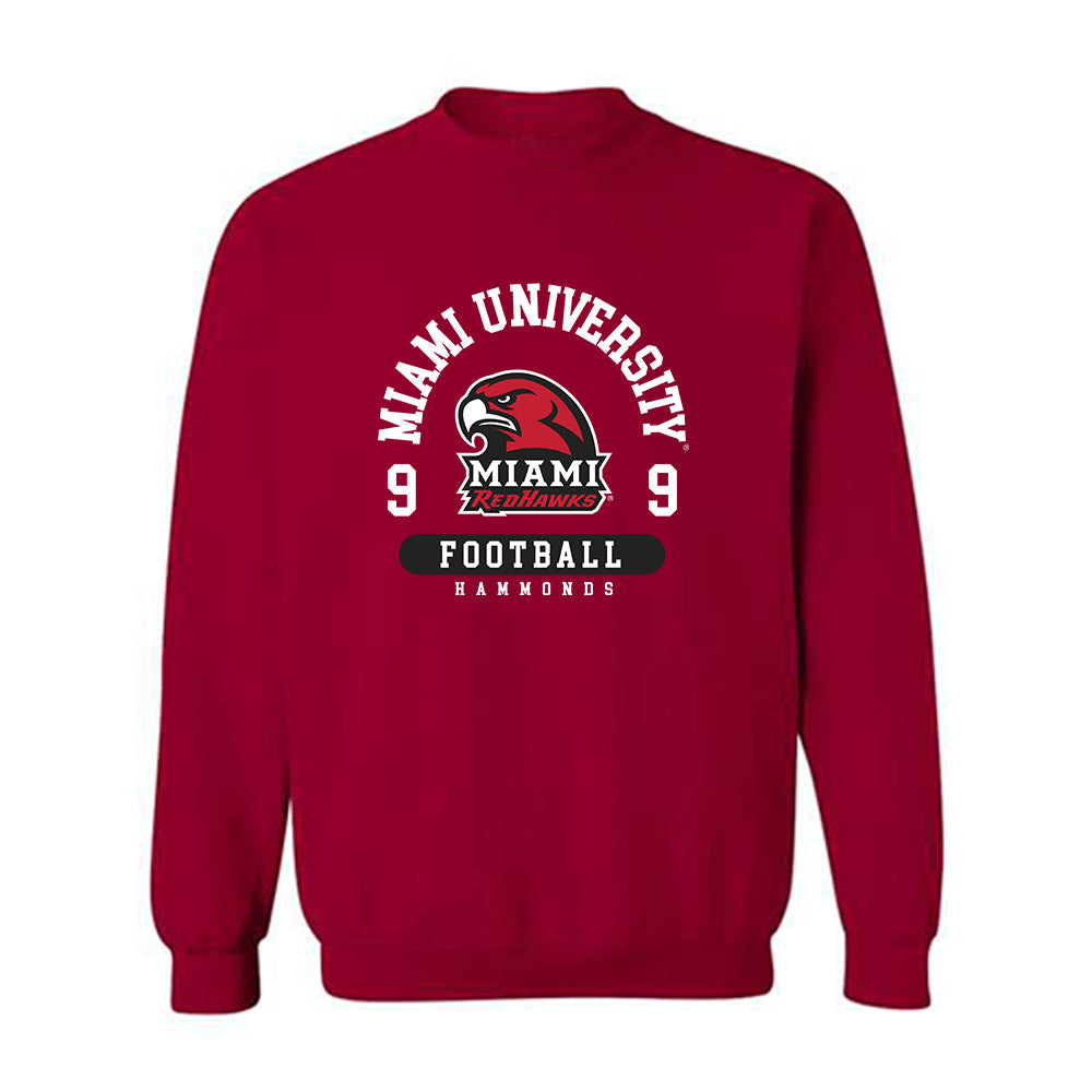Miami of Ohio - NCAA Football : Javon Hammonds - Classic Fashion Shersey Crewneck Sweatshirt-0