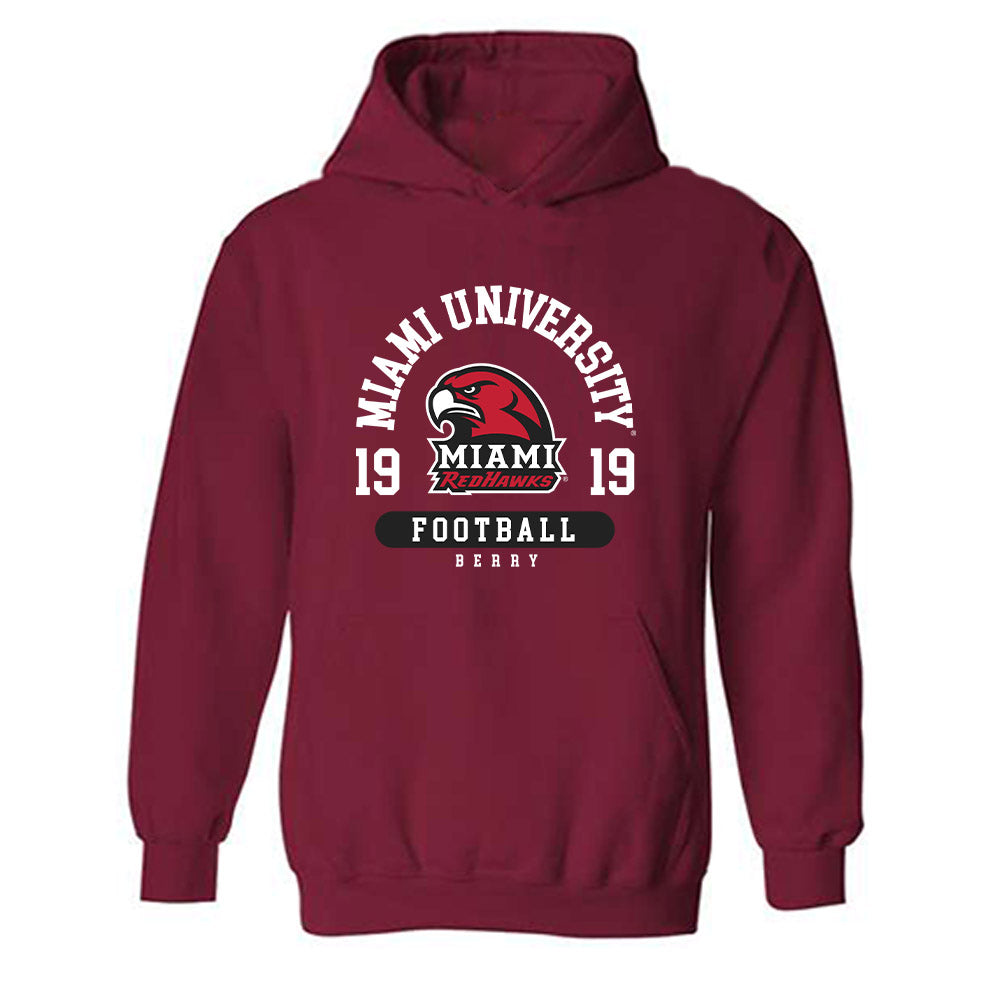 Miami of Ohio - NCAA Football : Luke Berry - Classic Fashion Shersey Hooded Sweatshirt-0