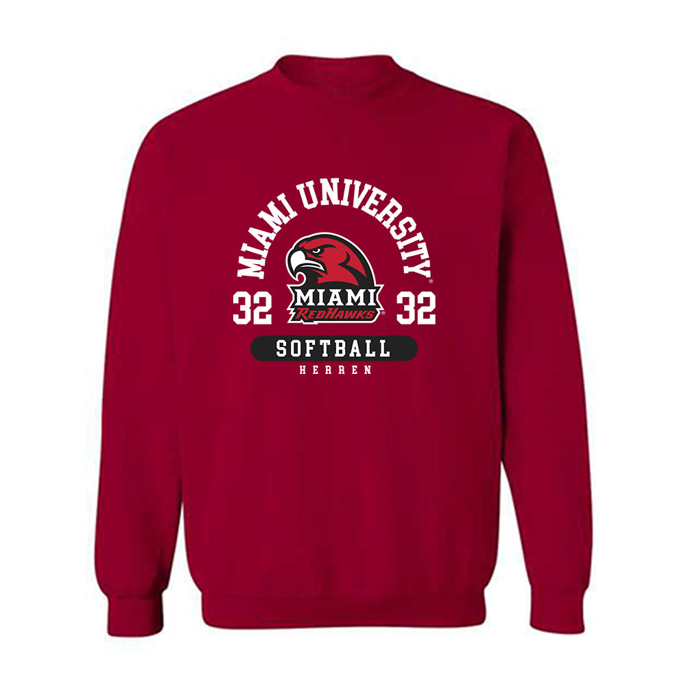 Miami of Ohio - NCAA Softball : Abigail Herren - Classic Fashion Shersey Crewneck Sweatshirt-0