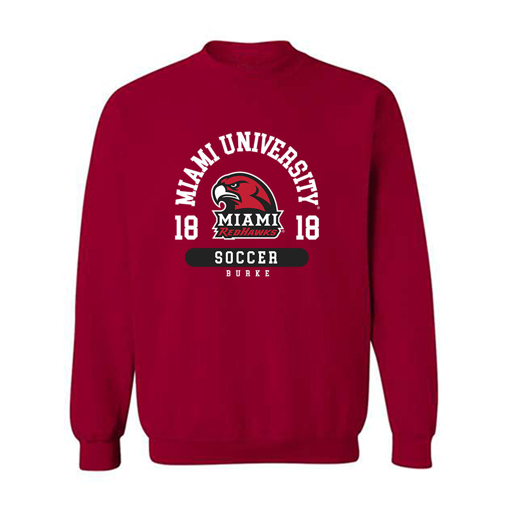 Miami of Ohio - NCAA Women's Soccer : Maddie Burke - Classic Fashion Shersey Crewneck Sweatshirt-0