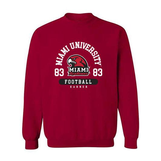 Miami of Ohio - NCAA Football : Eric Karner - Classic Fashion Shersey Crewneck Sweatshirt-0