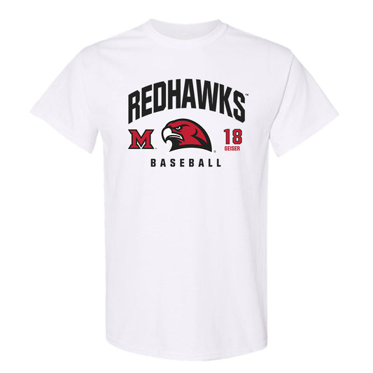 Miami of Ohio - NCAA Baseball : Jack Geiser - Classic Fashion Shersey T-Shirt-0