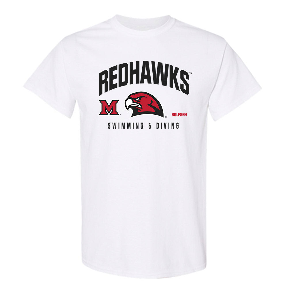 Miami of Ohio - NCAA Men's Swimming & Diving : Elijah Rolfsen - Classic Fashion Shersey T-Shirt-0