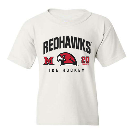 Miami of Ohio - NCAA Men's Ice Hockey : David Deputy - Classic Fashion Shersey Youth T-Shirt-0