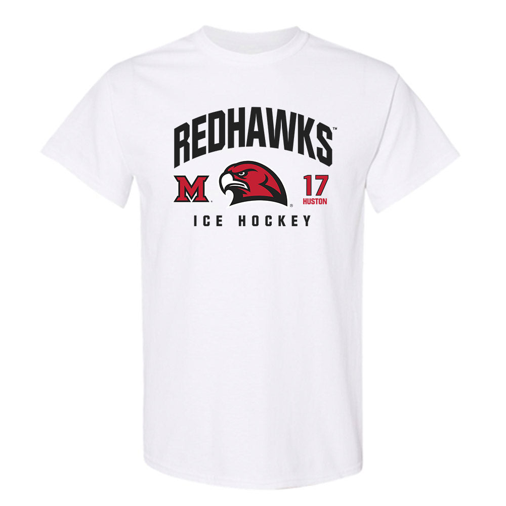 Miami of Ohio - NCAA Men's Ice Hockey : Cal Huston - Classic Fashion Shersey T-Shirt-0