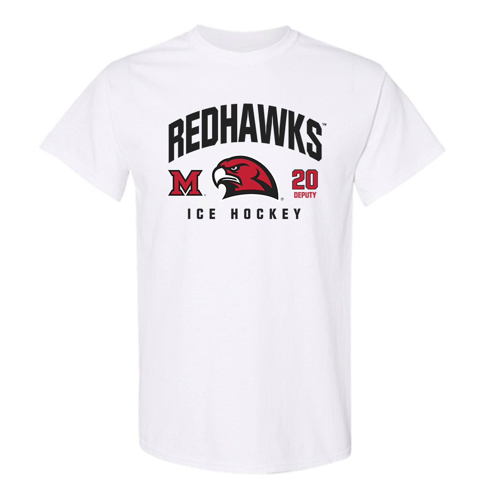 Miami of Ohio - NCAA Men's Ice Hockey : David Deputy - Classic Fashion Shersey T-Shirt-0