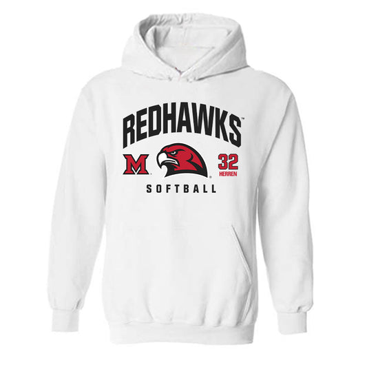 Miami of Ohio - NCAA Softball : Abigail Herren - Classic Fashion Shersey Hooded Sweatshirt-0