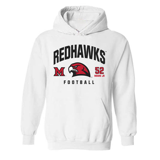 Miami of Ohio - NCAA Football : Marcus Moore Jr - Classic Fashion Shersey Hooded Sweatshirt-0