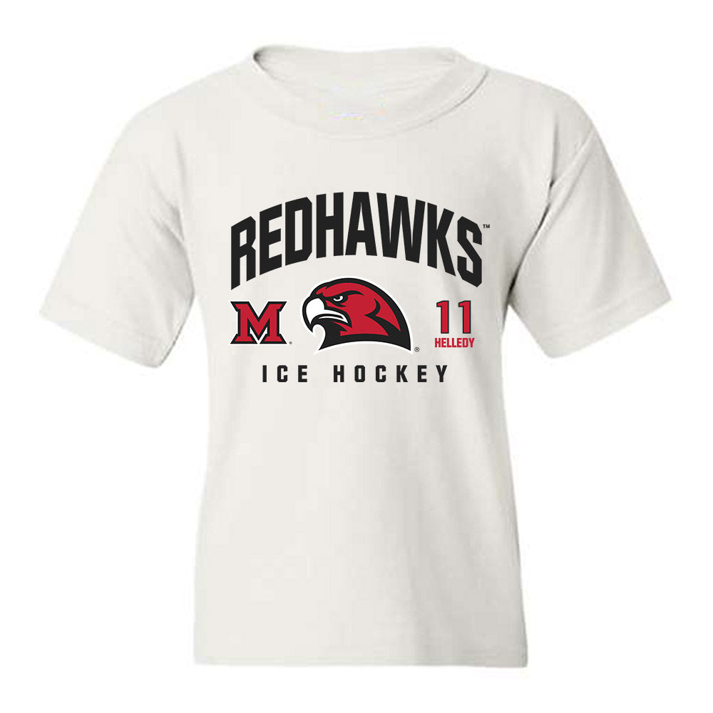 Miami of Ohio - NCAA Men's Ice Hockey : David Helledy - Classic Fashion Shersey Youth T-Shirt-0
