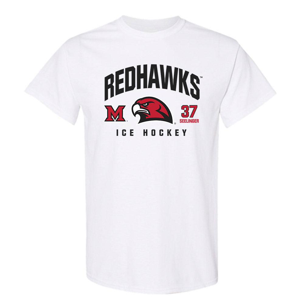 Miami of Ohio - NCAA Men's Ice Hockey : Ryan Seelinger - Classic Fashion Shersey T-Shirt-0