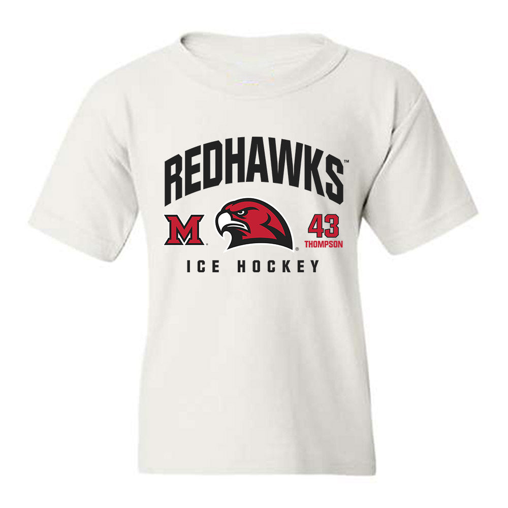 Miami of Ohio - NCAA Men's Ice Hockey : Ryder Thompson - Classic Fashion Shersey Youth T-Shirt-0