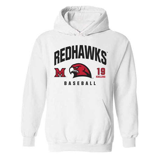 Miami of Ohio - NCAA Baseball : Alex Koelling - Classic Fashion Shersey Hooded Sweatshirt-0