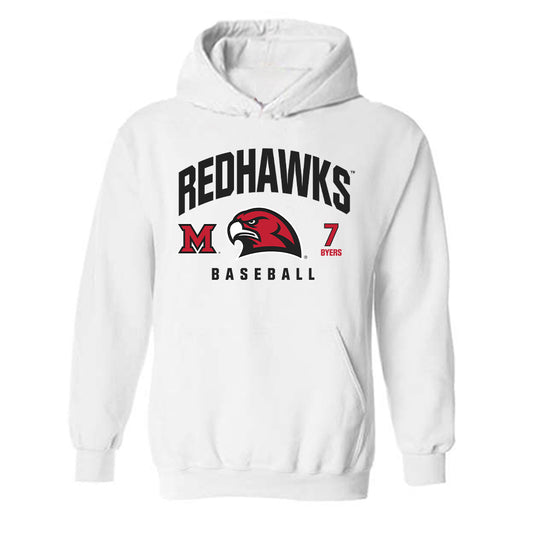 Miami of Ohio - NCAA Baseball : Carson Byers - Classic Fashion Shersey Hooded Sweatshirt-0