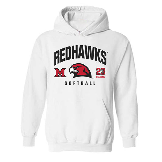 Miami of Ohio - NCAA Softball : Mia Fleming - Classic Fashion Shersey Hooded Sweatshirt-0
