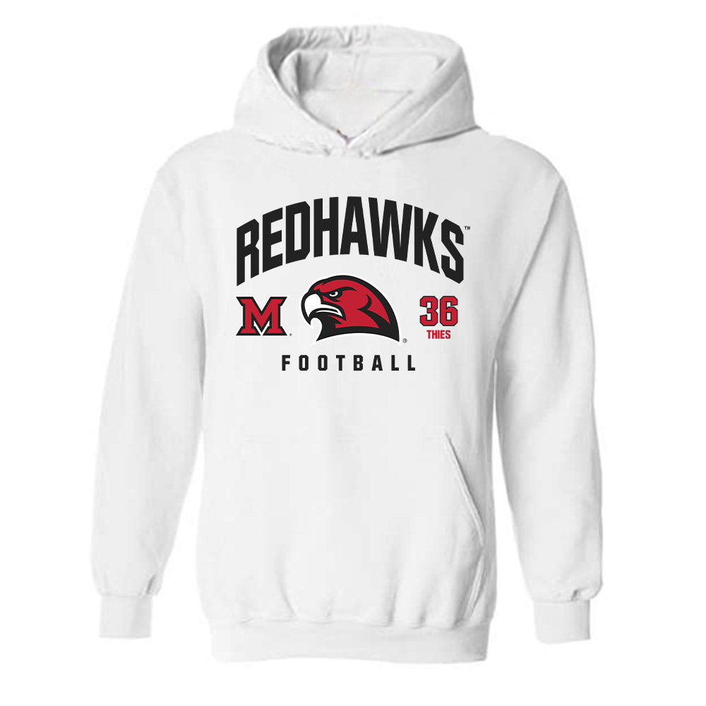 Miami of Ohio - NCAA Football : Tommy Thies - Classic Fashion Shersey Hooded Sweatshirt-0