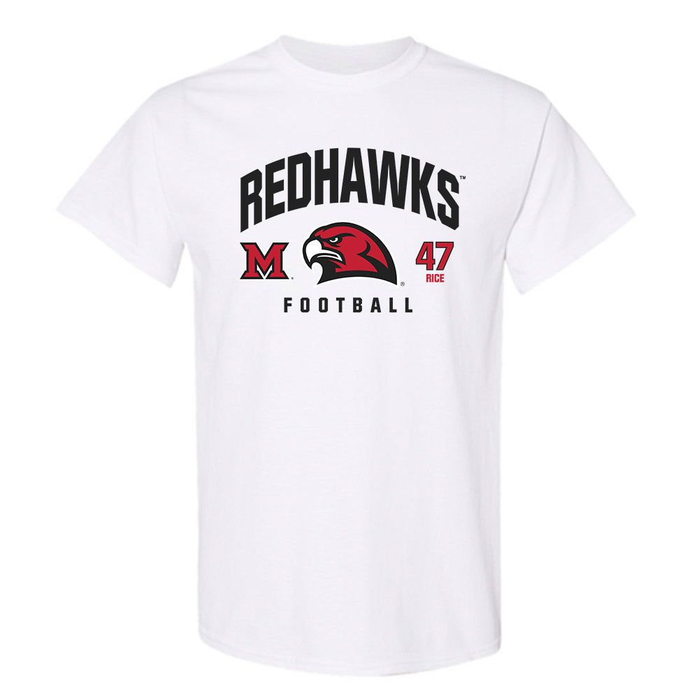 Miami of Ohio - NCAA Football : Brach Rice - Classic Fashion Shersey T-Shirt-0