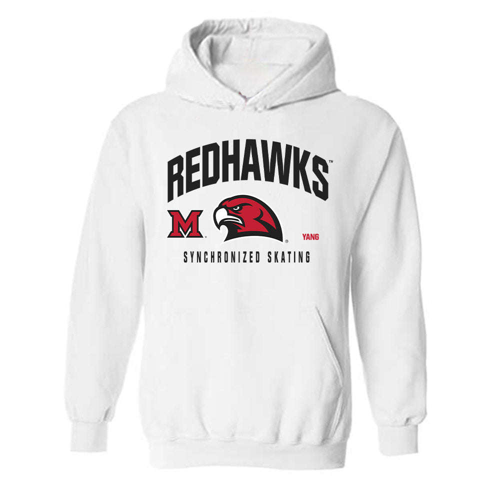 Miami of Ohio - NCAA Women's Synchronized Skating : Hannah Yang - Classic Fashion Shersey Hooded Sweatshirt-0
