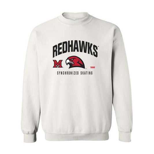 Miami of Ohio - NCAA Women's Synchronized Skating : Hannah Yang - Classic Fashion Shersey Crewneck Sweatshirt-0