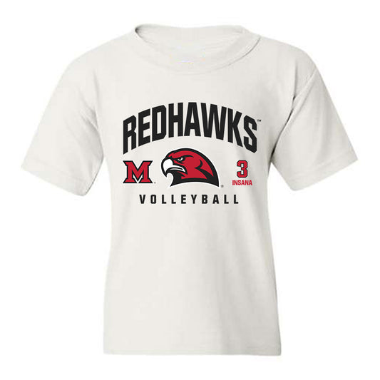 Miami of Ohio - NCAA Women's Volleyball : Maria Insana - Classic Fashion Shersey Youth T-Shirt-0