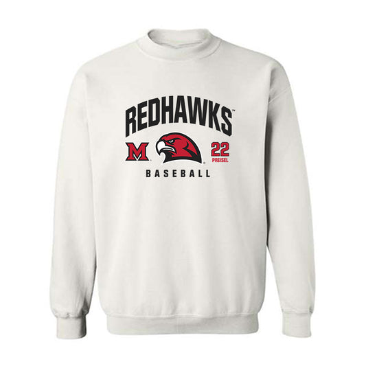 Miami of Ohio - Baseball Alumni : Connor Preisel - Classic Fashion Shersey Crewneck Sweatshirt-0