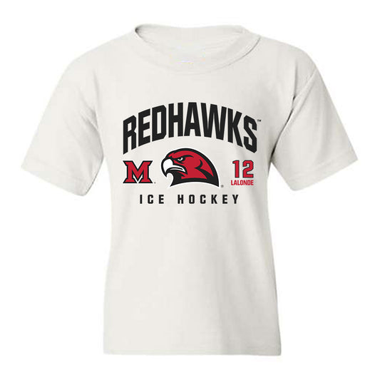 Miami of Ohio - NCAA Men's Ice Hockey : Owen Lalonde - Classic Fashion Shersey Youth T-Shirt-0