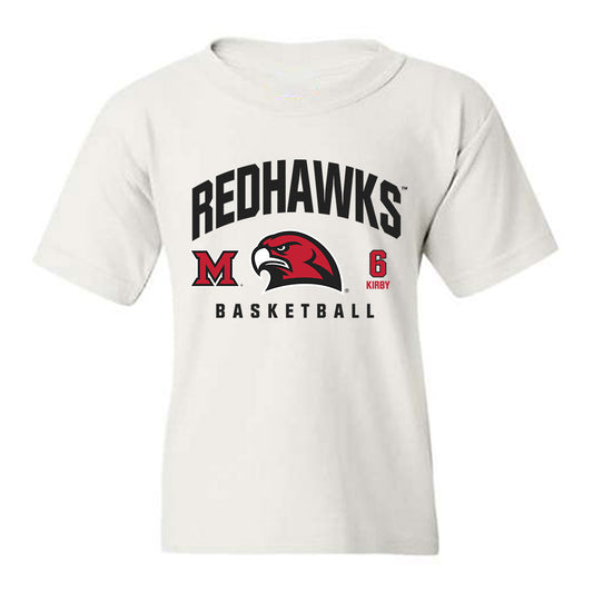 Miami of Ohio - NCAA Men's Basketball : Justin Kirby - Classic Fashion Shersey Youth T-Shirt-0
